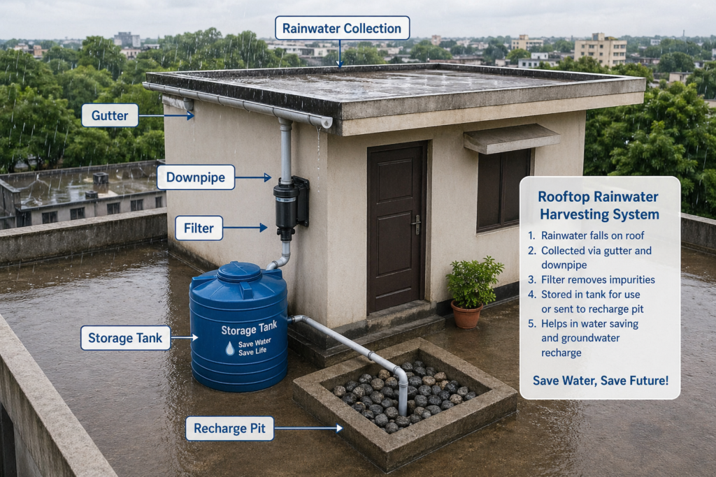 What is Rooftop Rainwater Harvesting? Benefits, Process & Importance in India